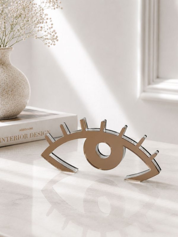 Γούρι Bronze Eclipse Μάτι με οριζόντιο περίγραμμα και κεντρικό κύκλο